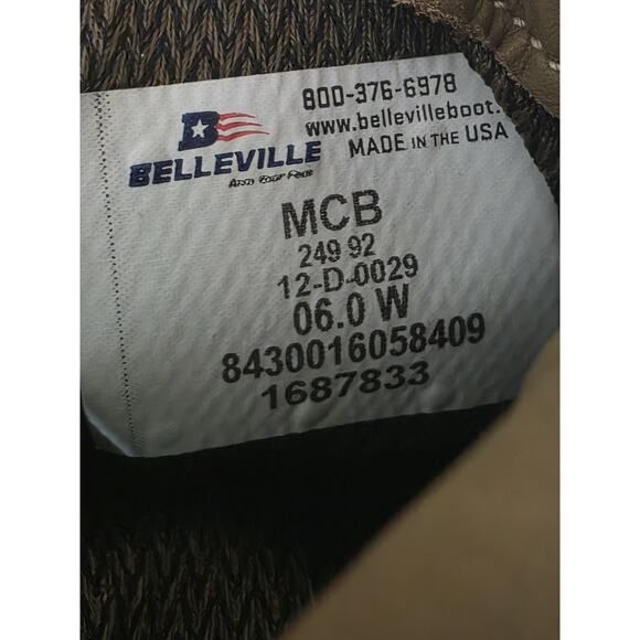 Belleville MCB 249 92 Combat Boots Size 6W Wide Made In USA Military Tan main image 10